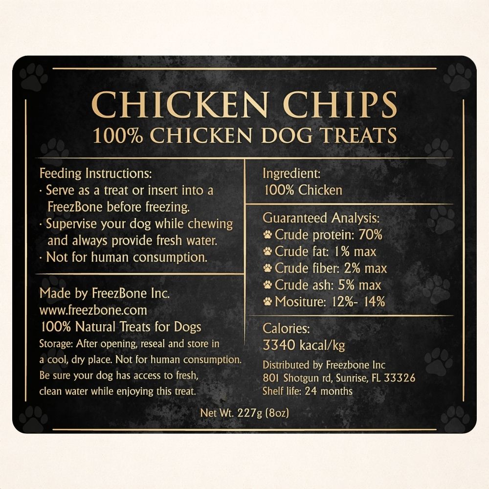 AUCTION ONLY - Freezbone Chicken Chips Dog Treats