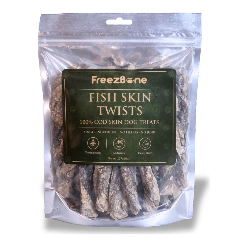AUCTION ONLY - Freezbone Cod Skin Twists Dog Treats