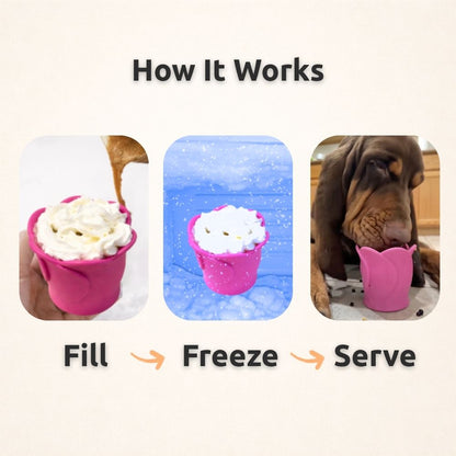 AUCTION ONLY - FREEZROSE – ROSE SHAPED - Frozen Dog Enrichment Toy