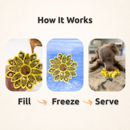 AUCTION ONLY - FreezSunflower - Interactive Frozen Sunflower Dog Chew