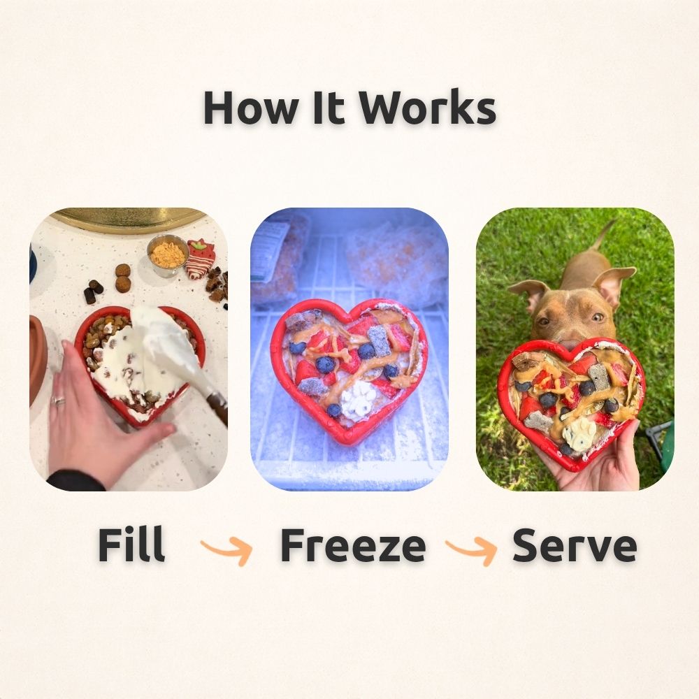 AUCTION ONLY - FreezHeart - Durable Heart Enrichment Chew