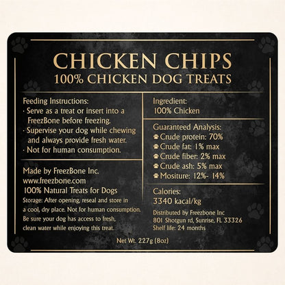 AUCTION ONLY - Freezbone Chicken Chips Dog Treats