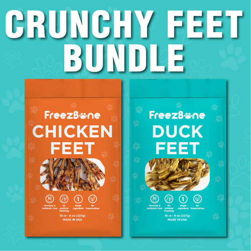 Crunchy Feet Bundle - Whole Dental Treats for Dogs - Human Grade - Single Ingredient