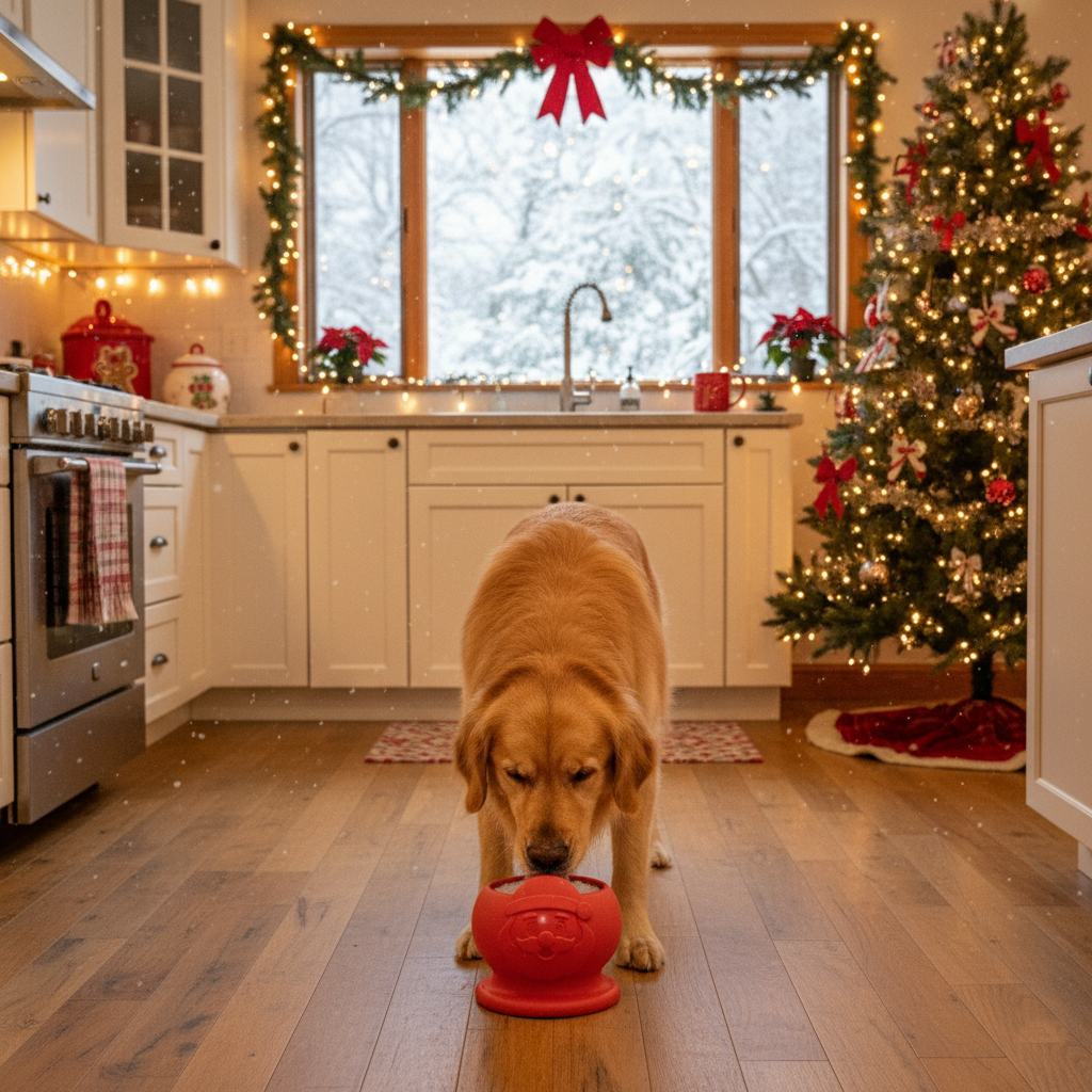 AUCTION ONLY - FreezSanta Dog– Holiday Frozen Santa Chew Toy