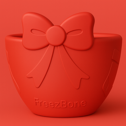 FreezBow Cat – Festive Frozen Bow Treat Toy