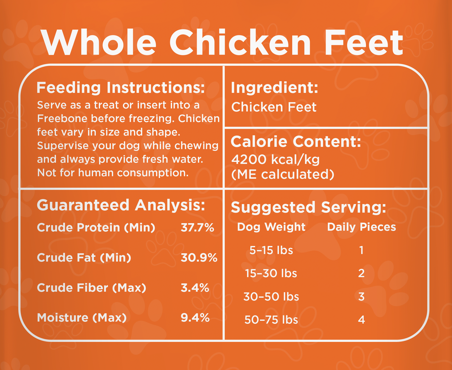 Freezbone Chicken Feet